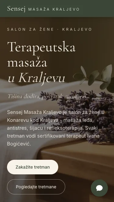 Sensej Masaža Kraljevo, mobile